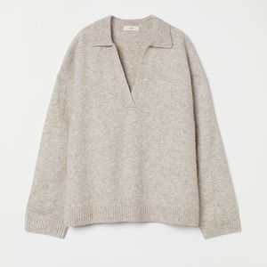 H&M Collared Sweater - Beige